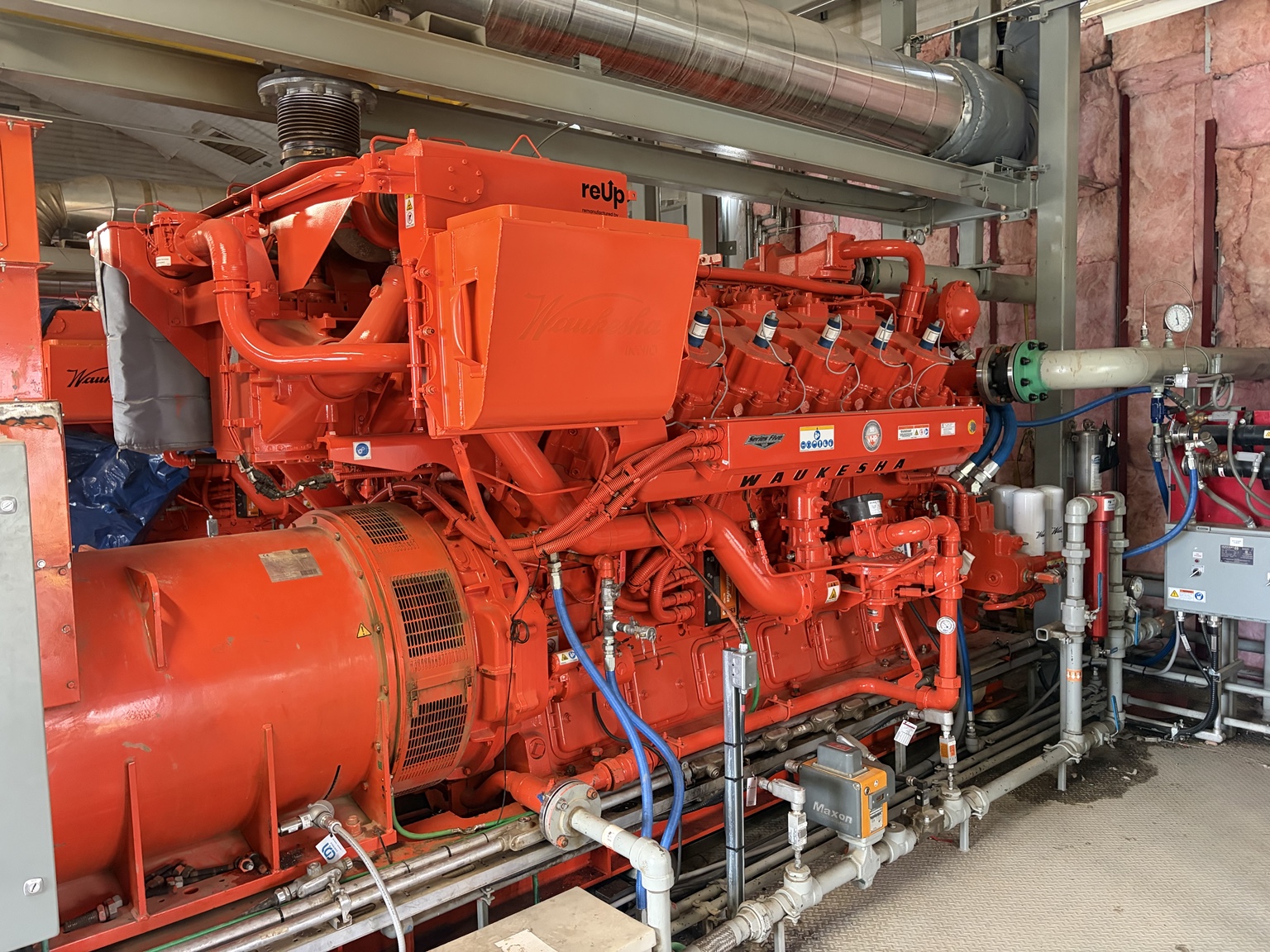 Waukesha engine and generator installation
